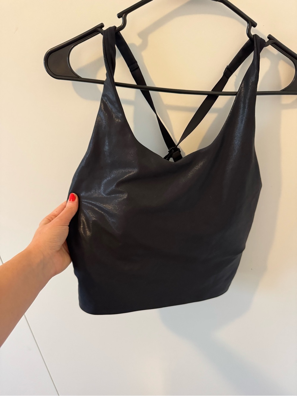 Old navy built in bra sports bra shimmery black